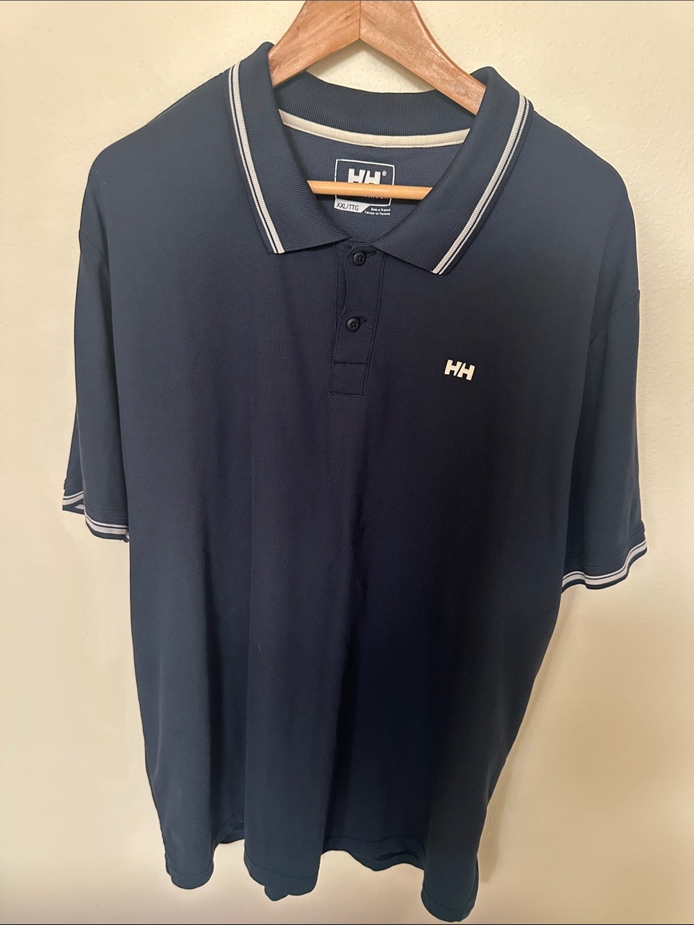Helly Hansen Navy Polo with Contrast White Tipping